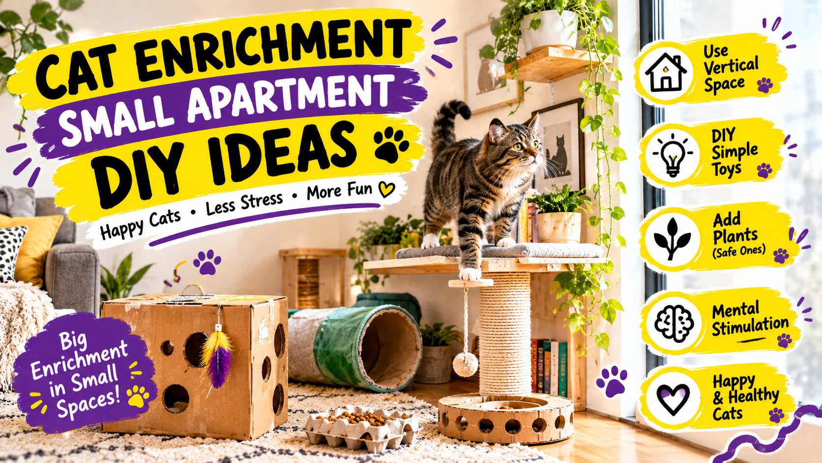Cat Enrichment Ideas for Small Apartments